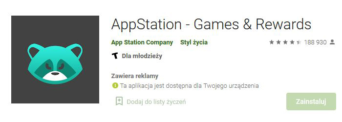 Zarabianie na aplikacjach - App Station