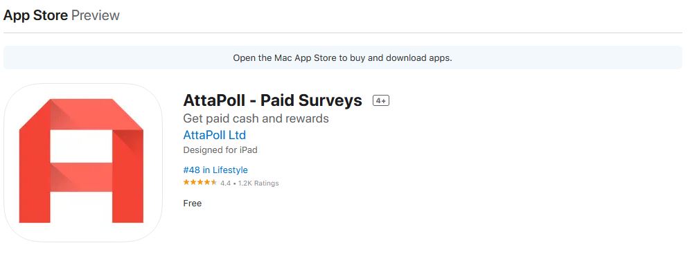 AttaPoll Opinie 2023 - App Store